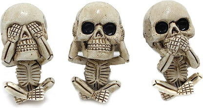 Car Air Freshener Clips, Skull Car Vent Decoration, 3 Count, Black, Unscented